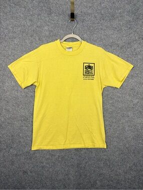 Hanes Beefy-T Dirty Parts Monster Truck Graphic T-Shirt Yellow Medium